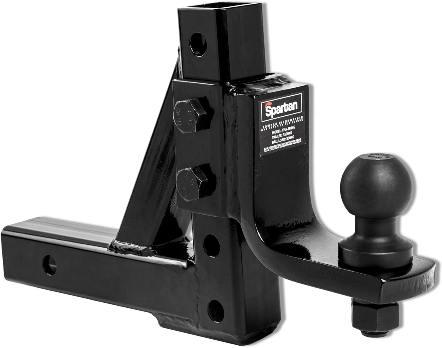 Spartan Adjustable Towbar Tow Bar Ball Mount Tongue Hitch Trailer Car 3500KG 50Mm Ball image number 2