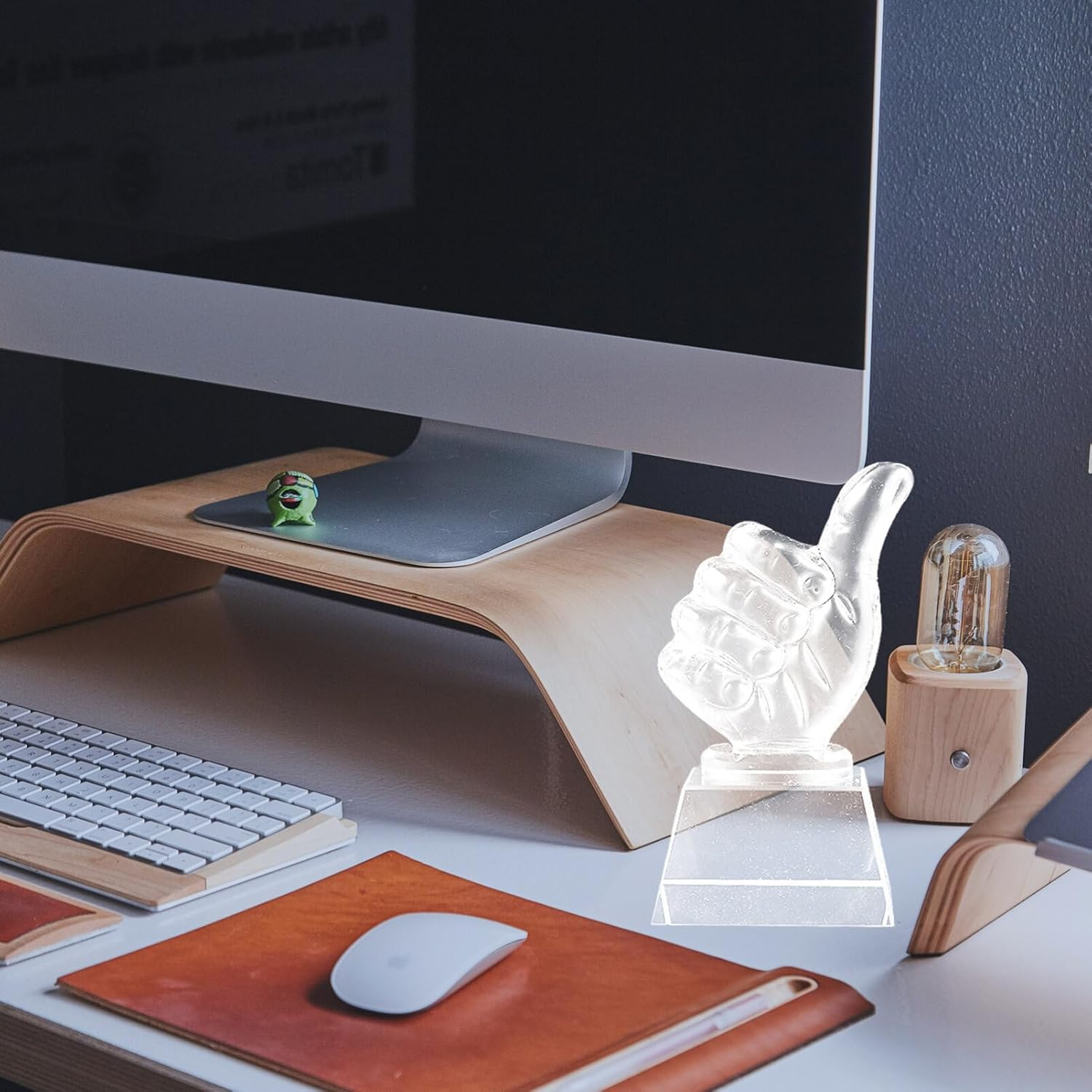 COHEALI Thumbs up Award Thumb Trophy Finger Trophy Hand Trophy Trophies Glass Award image number 2