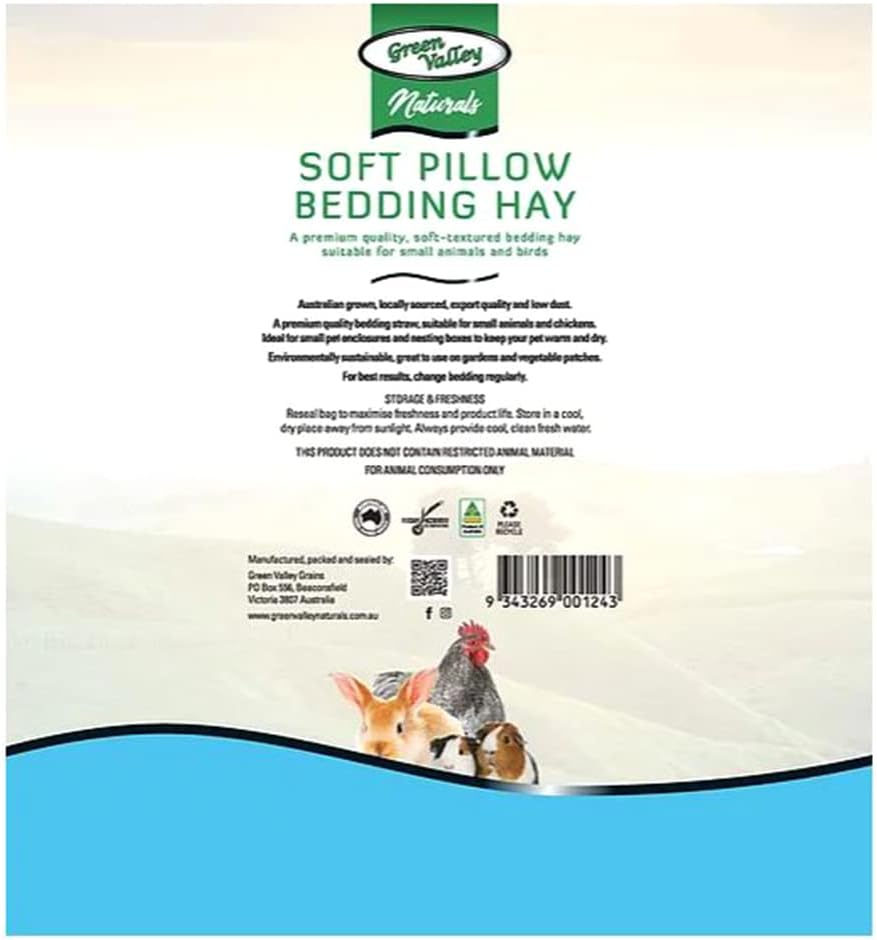 Green Valley Naturals Small Animal Soft Pillow Bedding Hay 11 Litre