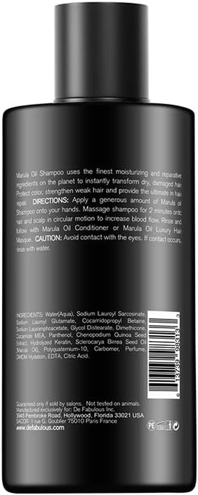 De Fabulous Marula Oil Shampoo by De Fabulous for Unisex - 8.5 Oz Shampoo, 1 Count image number 2