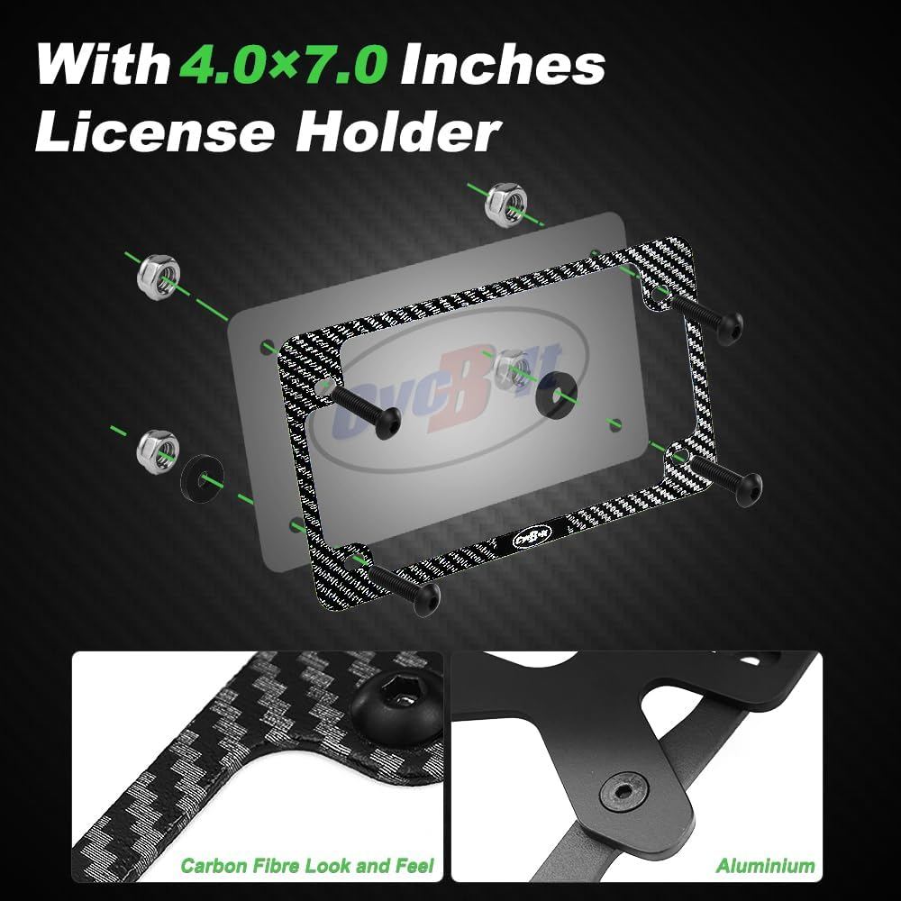 Fender Eliminator Fit for Vulcan Caf&eacute; 2025-2018 Tail Tidy Vulcan S Cafe ABS 2025-2016 Vulcan S License Plate Bracket Holder Mount Fit with Turn Signals Tail Light image number 5