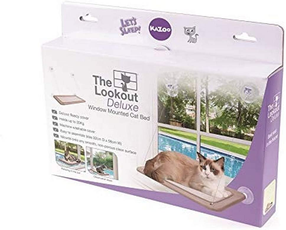 Kazoo 15231 the Lookout Deluxe Window Cat Bed, Desert Sand