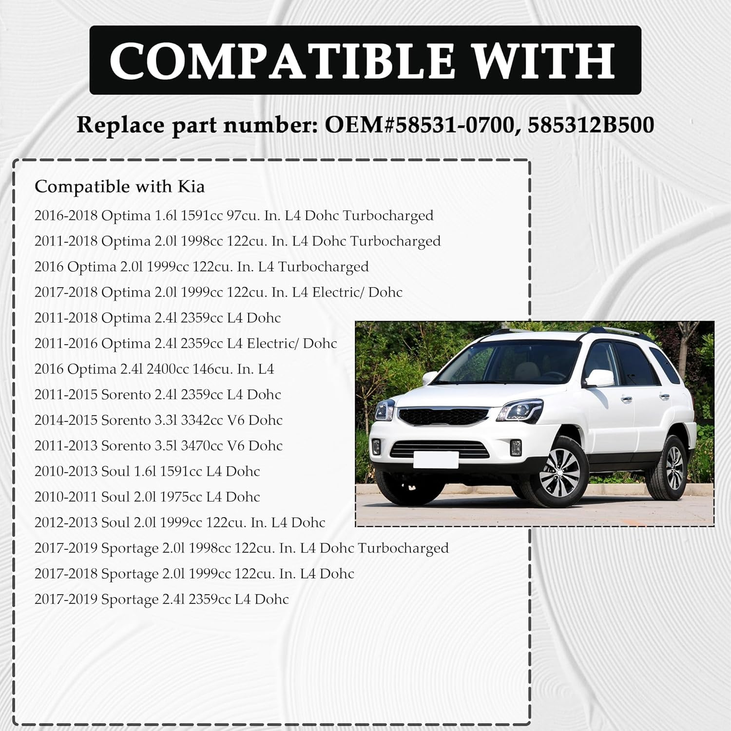 Car Brake Fluid Cap,Durable Master Cylinder Cap Compatible with Hyundai Accent Azera Elantra Kia Optima,Brake Reservoir Cap Car Accessories Replacement OEM#58531-07000,585312B500 image number 4