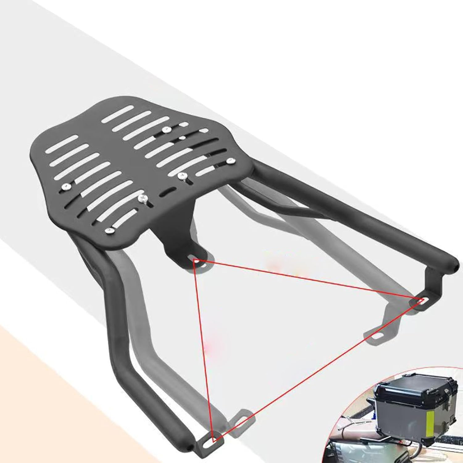 Rear Luggage Rack Carrier Seat Luggage Rack Rear Luggage Cargo Rack Extended Shelf Replace Iron Accessory Rear Top Case Carrier image number 1