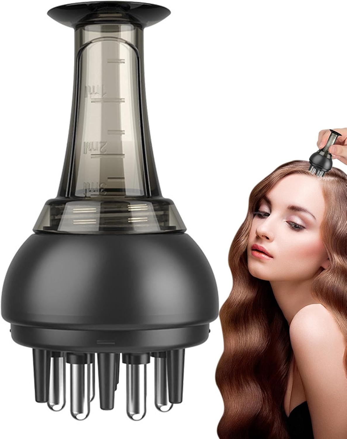 Scalp Oil Applicator, Anti-Leak Oil Comb Rollerball Hair Oiling Applicator, Portable Scalp Massager Hair Growth Tool, Hair Care for Family, Home and Travel Loganz