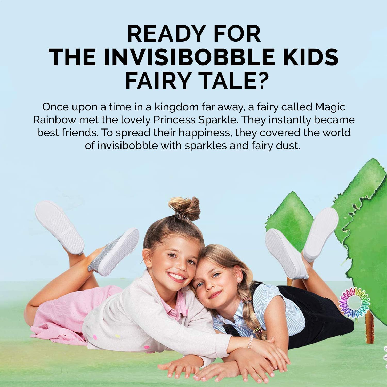 Invisibobble Kids Spiral Hair Ring - 5 Pack, Magic Rainbow - No-Ouch Coil Hair Ties with Strong Grip - Accessories for Girls Toddlers and Kids - Non-Soaking and High Wearing Comfort Updo Tool image number 4