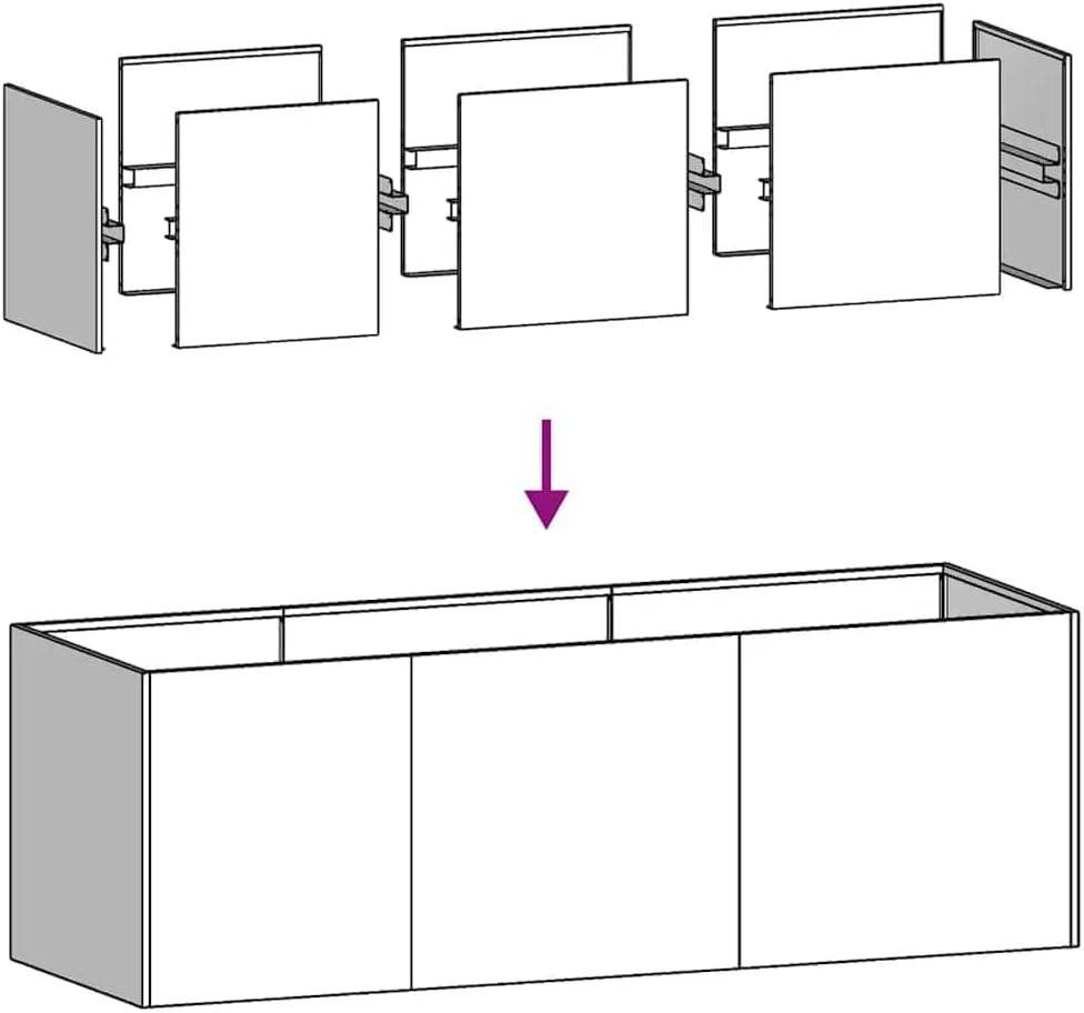 Vidaxl Planter Box 120X40X40 Cm Weathering Steel Y Pot for Garden/Patio/Balcony