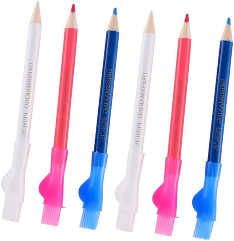 6PCS Tailor Pen Marking and Tracing Tool for Sewing - Fabric Chalk Hand Colors Pencil - Sewing Accessories Manual Plastic image number 5