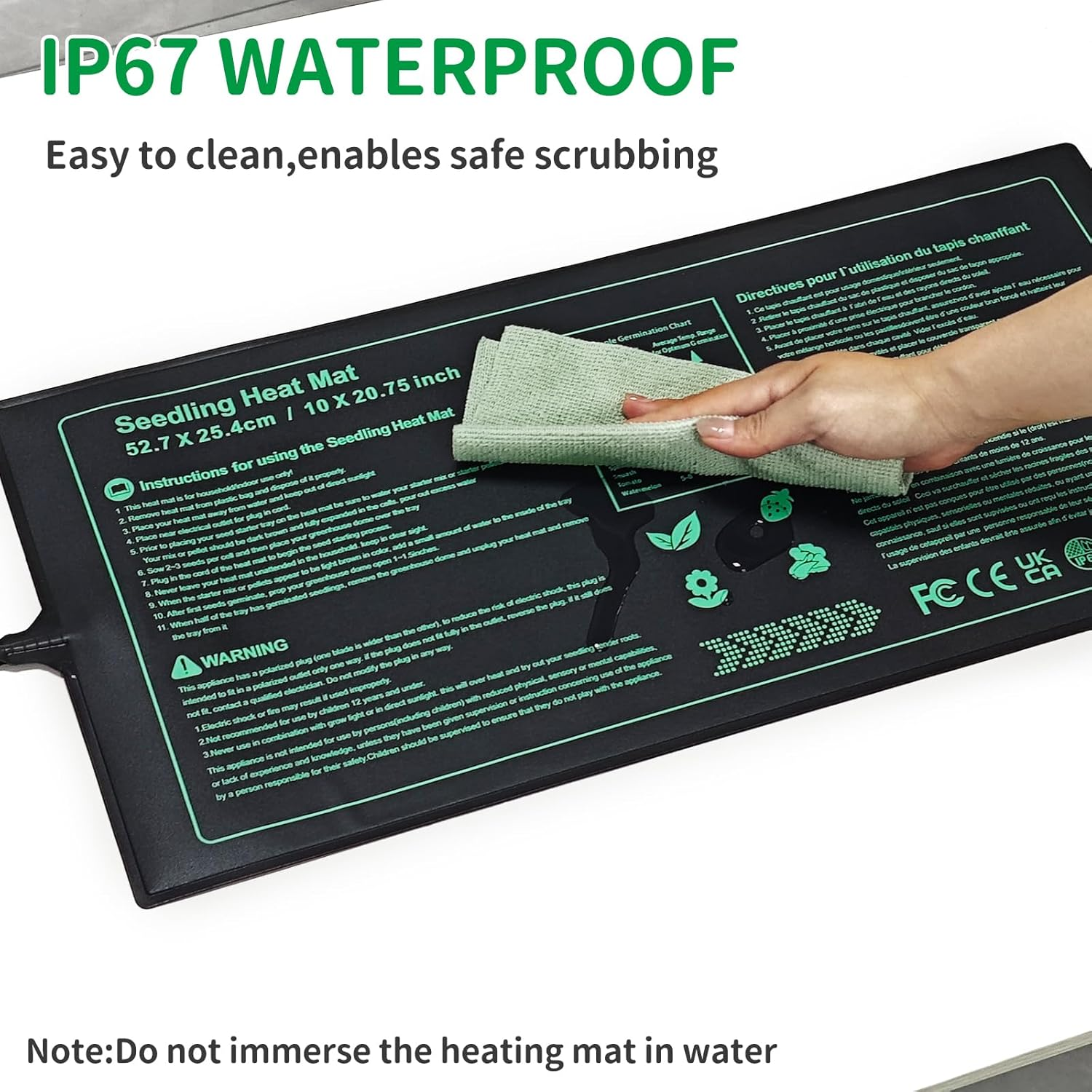 Seedling Heat Mat and Thermostat Controller Combo Set AU Plug for Seed Germination Plant Propagation Warm Hydroponic Heating Pad 52 X 25Cm image number 4