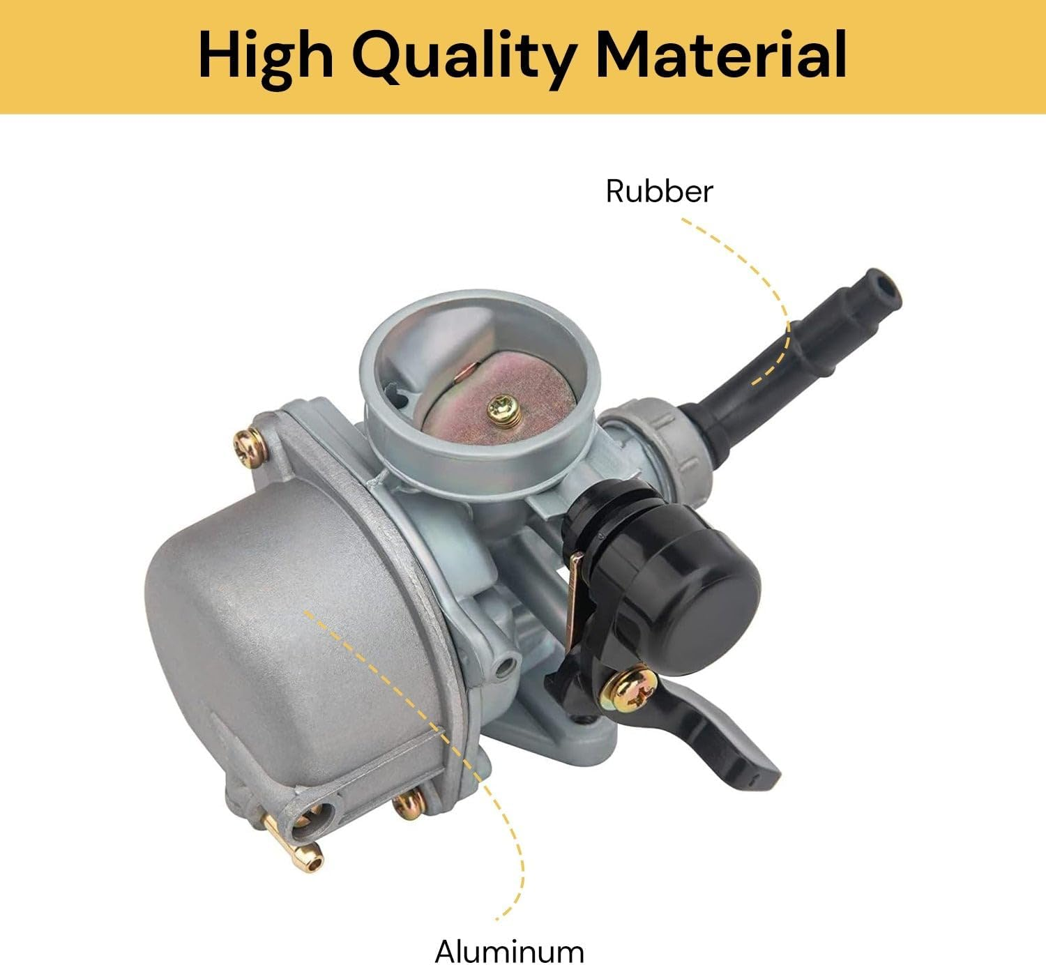 EZONEDEAL PZ19 Choke Carburetor for 50Cc 70Cc 80Cc 90Cc 110Cc 125Cc ATV Dirt Pit Bike Fits with Bike Taotao Honda CRF by Chinese Quad Parts 4 Stroke ATV Go Kart Pit Dirt Bike image number 5
