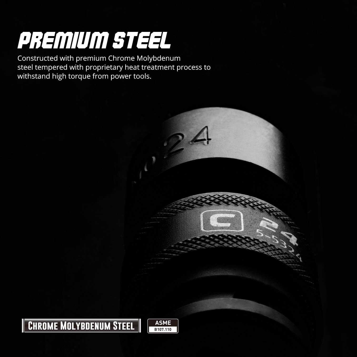 Capri Tools 5-33403/8 in Drive Universal Impact Socket Set, 8-19 Mm Metric, 12-Piece image number 2