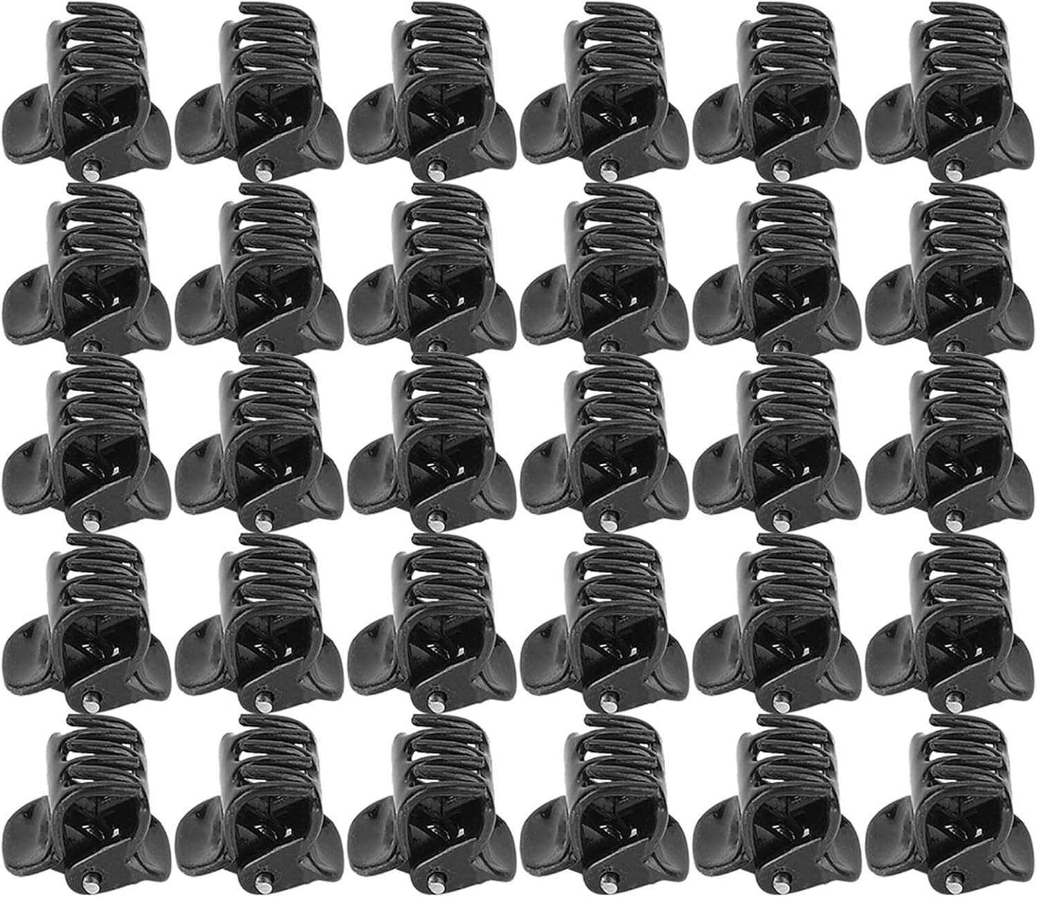 Mini Hair Clips, Pack of 100 Black Mini Hair Clips, Small Plastic Hair Claw, Non-Slip Handle, Small Jaw Clips, Claw Clip for Girls and Women image number 6