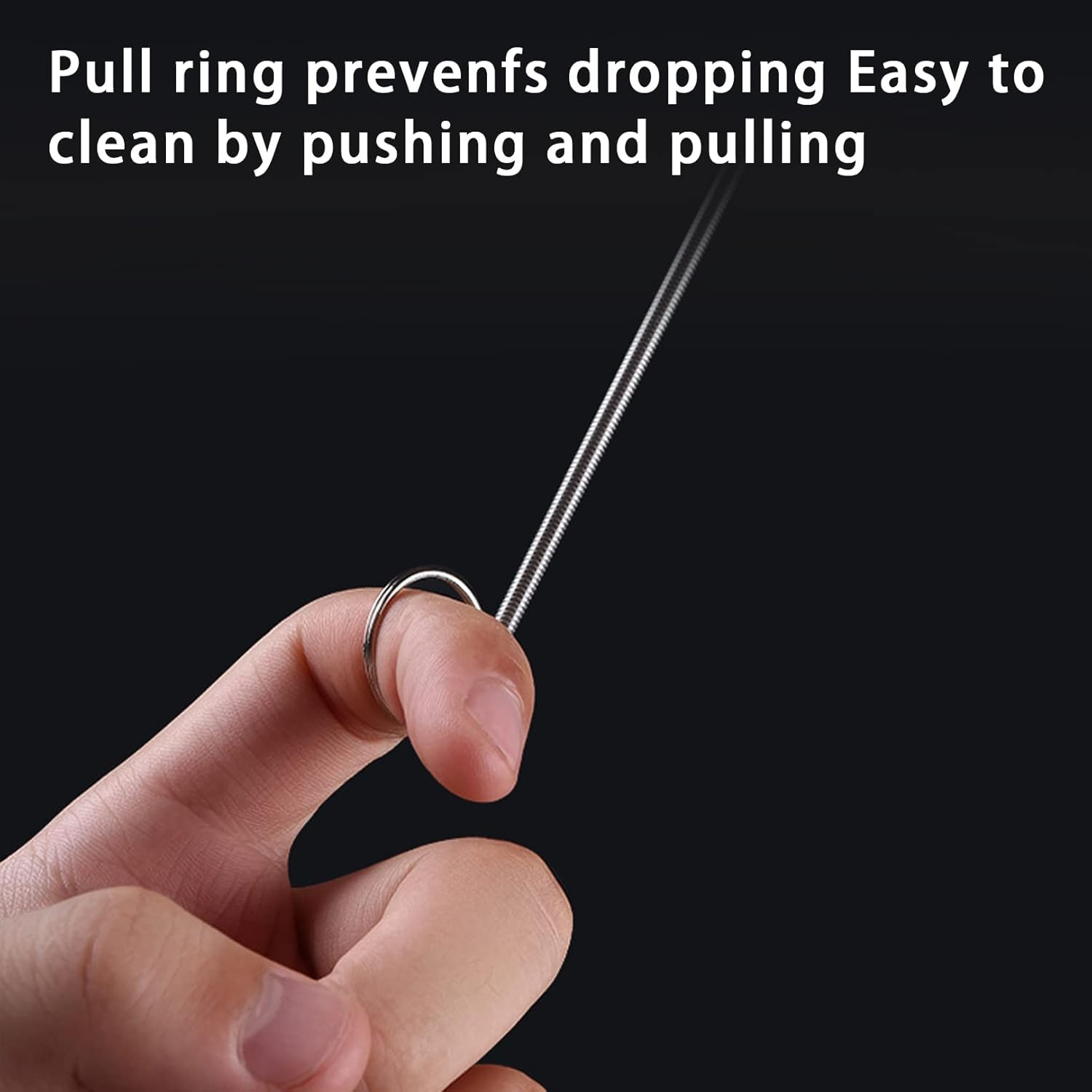 Extra Long Pipe Tube Cleaner Fridge Drain Pipe Dredging Tool Flexible Drain Brush Skinny Tube Spiral Cleaning Brush Drinking Straw Cleaner Brush Nylon Spring Aquarium Filter Brush 155CM (White) image number 6