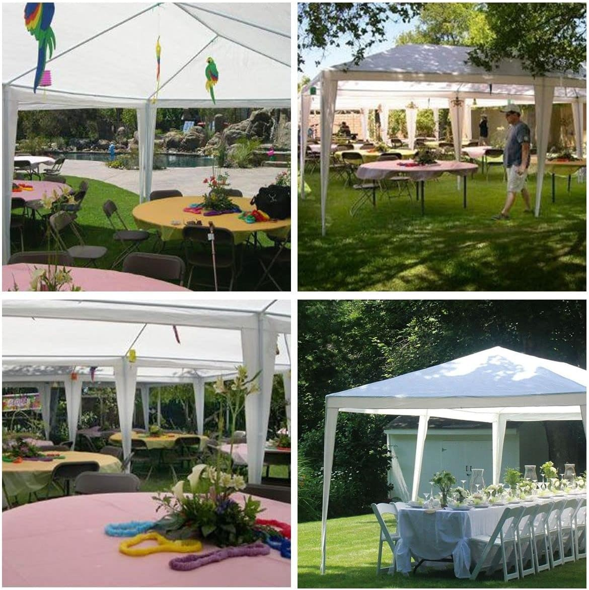 OGL 3X9M Outdoor Gazebo Canopy Camping Party Wedding Tent Garden Waterproof Marquee W/7 Removable Walls