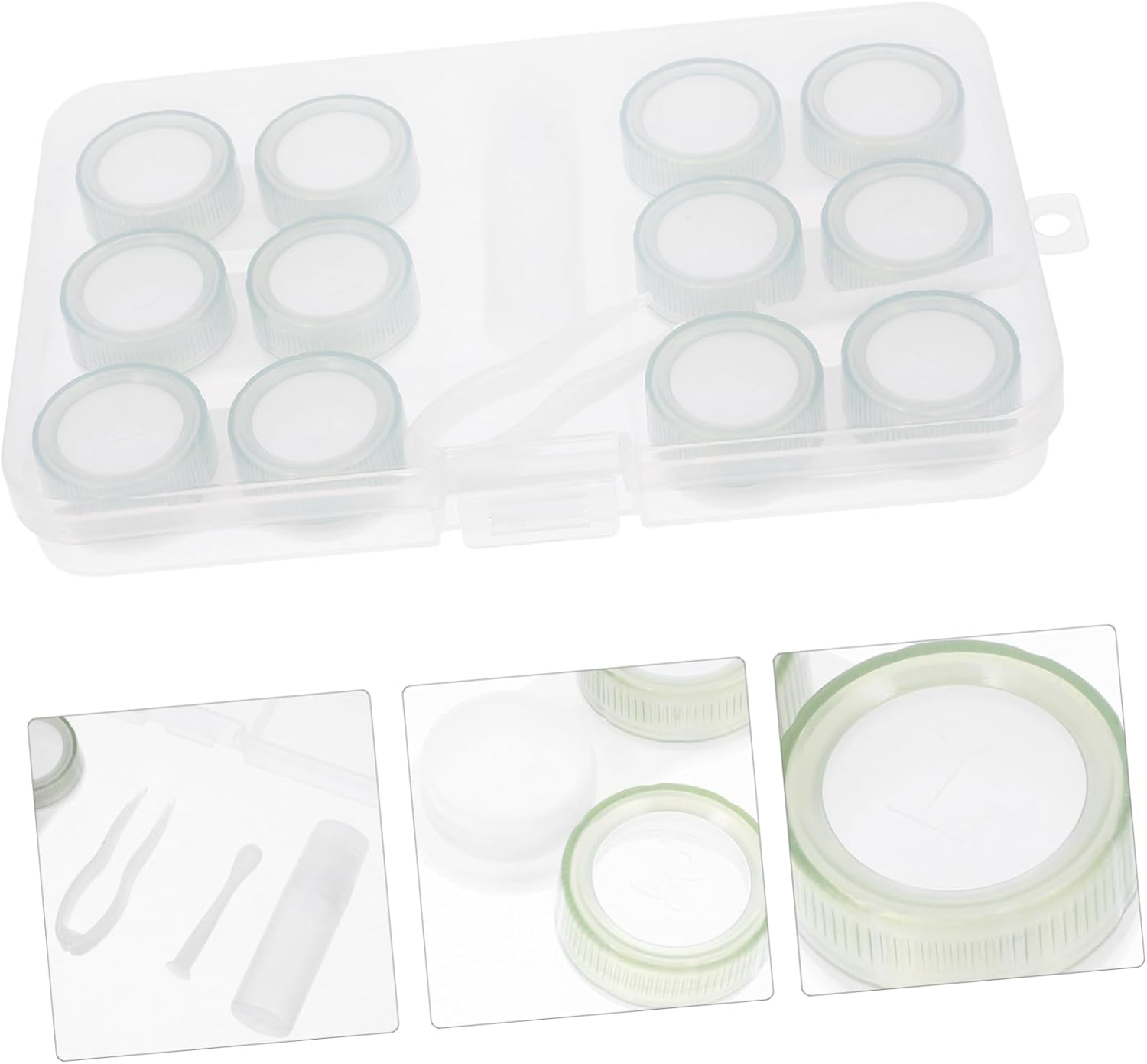 NULYLU Travel Holder Small Case for Lens Makeup Holder Practical Contact Organizer Packing Box