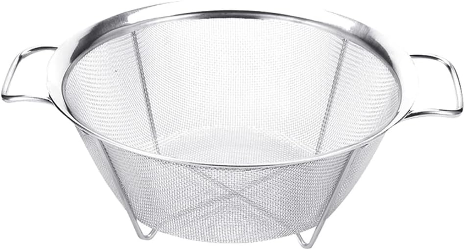 25Cm Stainless Steel Fine Mesh Strainer Bowl Drainer Vegetable Sieve Colander image number 5