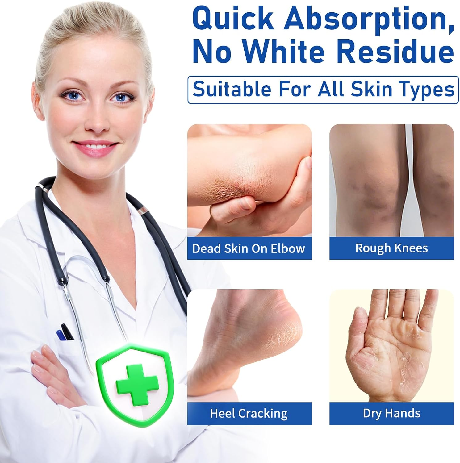 Urea Cream 60% for Feet Maximum Strength, Urea Foot Lotion with 2% Salicylic Acid for Dry Cracked Feet, Heel, Hand & Knee, 5.3 Oz Exfoliating Foot Care for Dead Skin, Softening & Deep Moisturizing image number 2