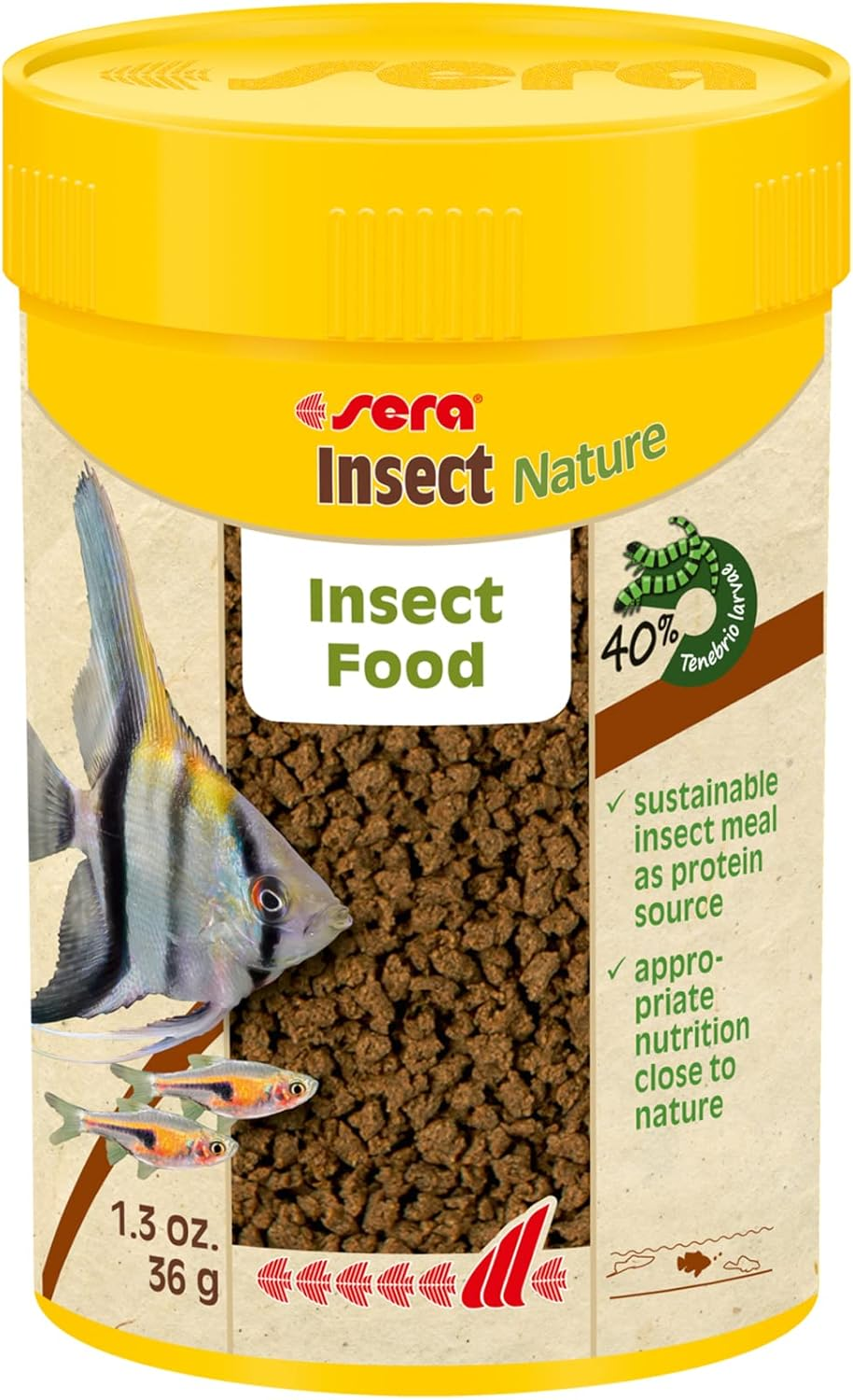 Sera Insect Nature 36G Sinking Granules Staple Fish Food