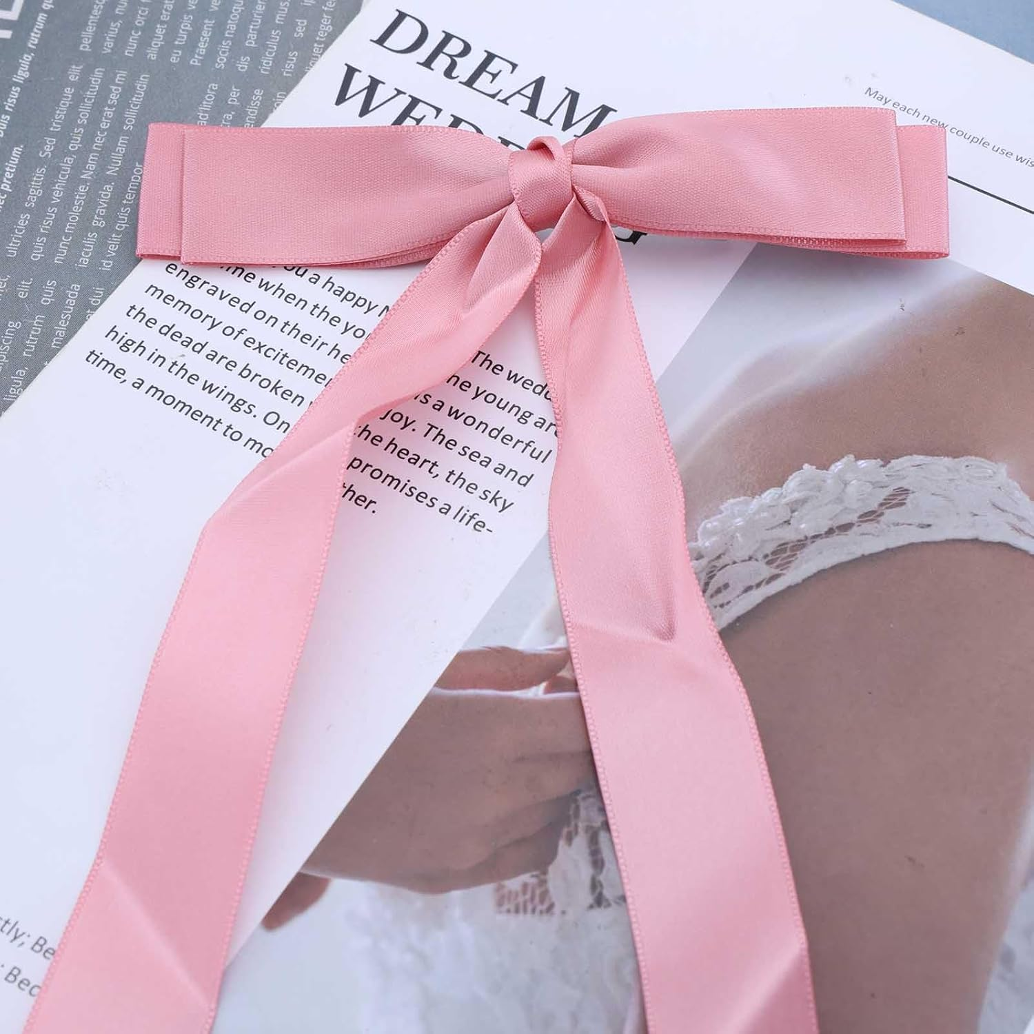 Yheakne Vintage Hair Clip with Black Bow Hair Clip with Long Tail Black Bow Ear Clip Hair Clip Black Bow Hair Clip Black Bow Silky Hair Clip Headpiece image number 4