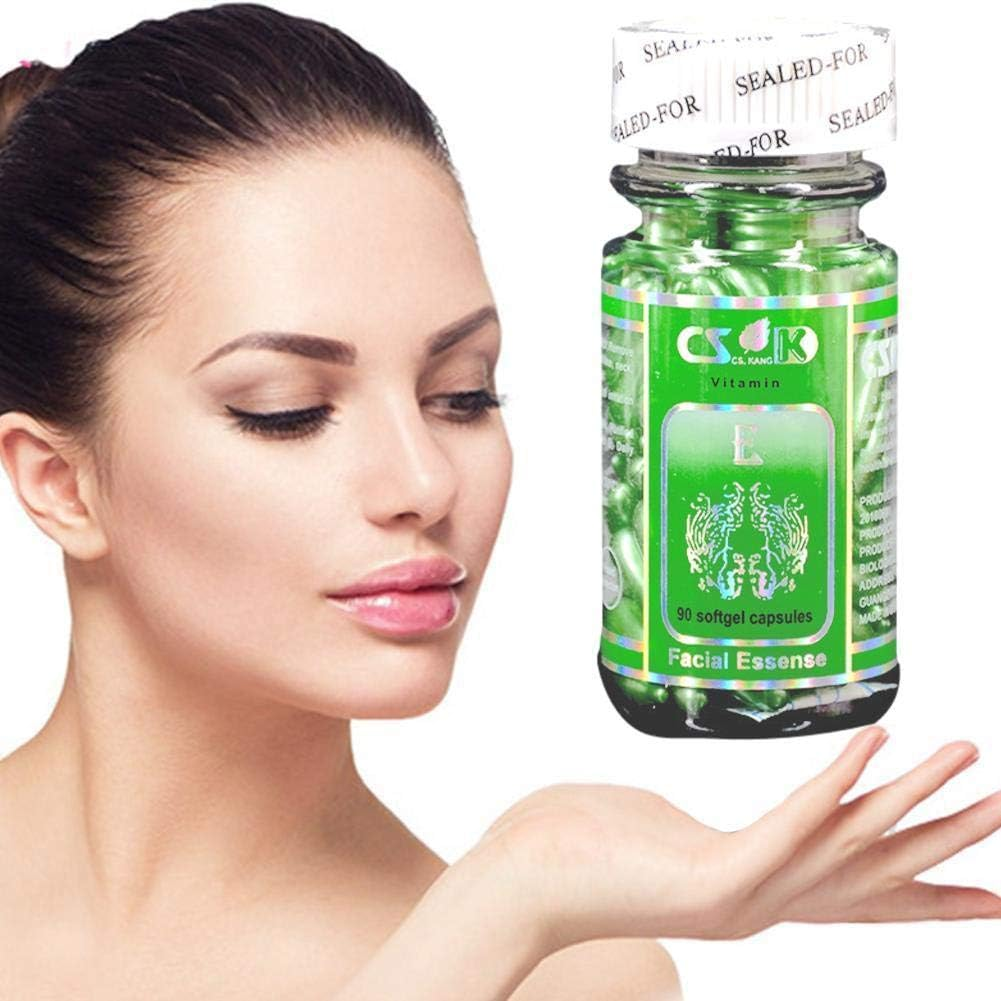 90 Pcs/Box Vitamin E Capsules Face Serum Face Facial Essence Spot Acne Removing anti Ageing Wrinkles Moisturizing Nutrition Whitening Brightening Freckle Serum Women image number 5