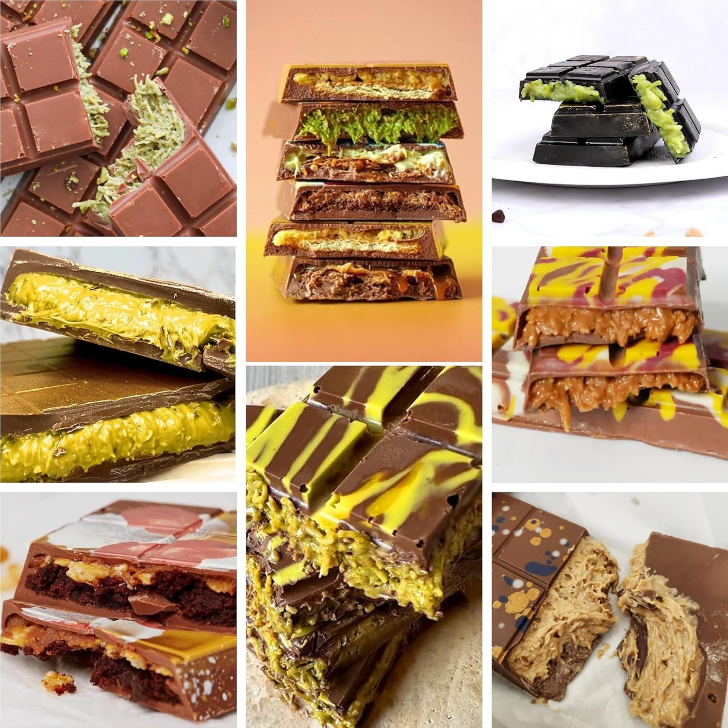 Deep Chocolate Bar Mold 1PCS, Silicone Chocolate Bar Moulds, Large and Thick, Knafeh Chocolate Bar DIY Deep Chocolate Candy Kitchen Baking Moulds image number 2