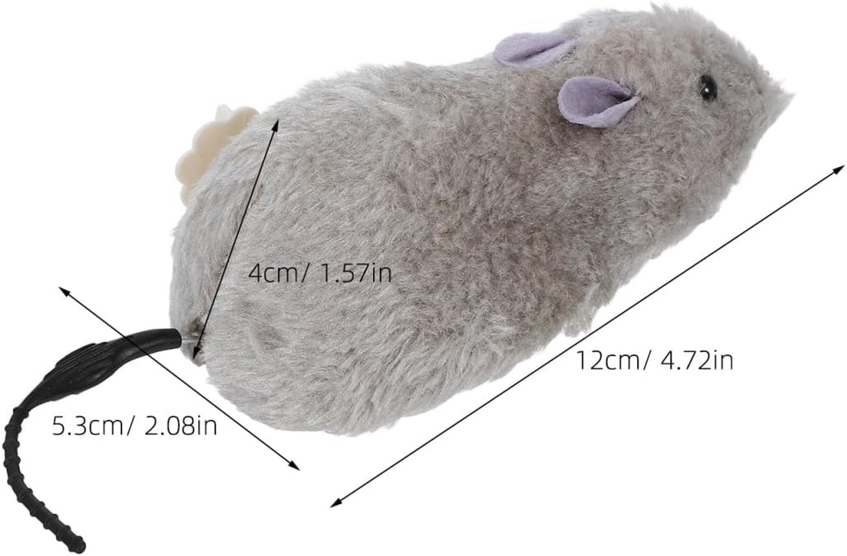 Sosoport Cute Wind-Up Mice Toys 4 Pack Interactive Toys for Cats No Battery Needed Safe for Boys and Girls Random Color image number 5
