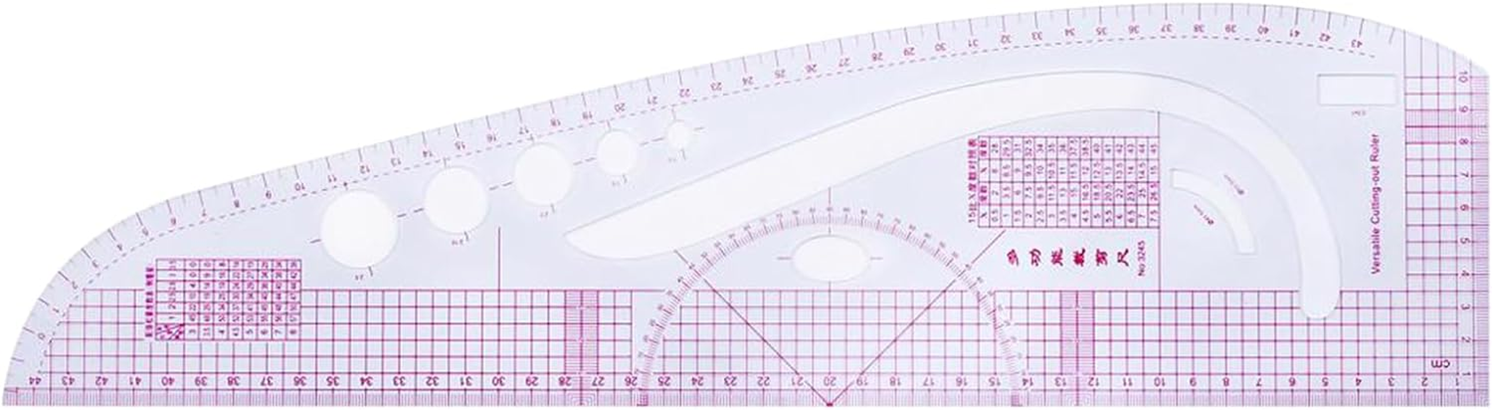 Metric Ruler, 6PCS French Metric Ruler, Clothing Fashion Design Ruler, Curve Shaped Grading Rulers, Sewing Tools, Sewing Dressmaking Pattern Design Ruler, DIY Clothing Bendable Drawing Template image number 3
