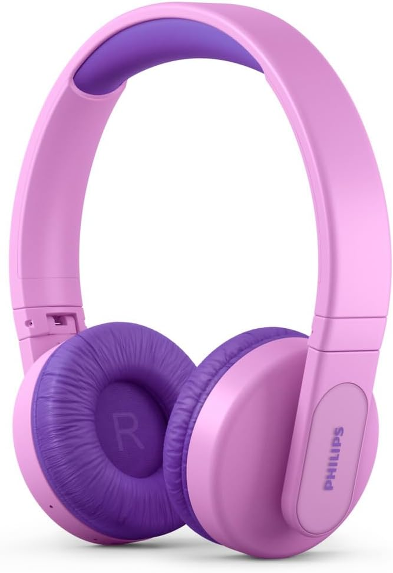 Philips TAK4206PK/00 over Ear Bluetooth Children'S Headphones Wireless Coloured LED Lights Philips App with Child Lock and 85 Db Volume Limiter with Soft Ear Pads (Pink) image number 1