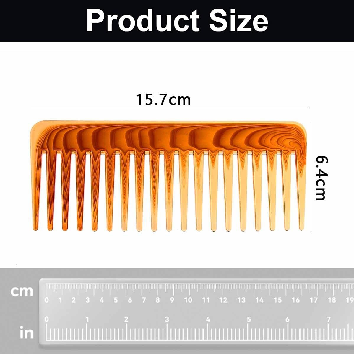 Liasun 2 Pack Large Detangling Comb 6.2 Inch Wide Teeth for Long Thick Curly Wavy Hair Styling Tools Detangling Comb for Wet and Dry image number 2