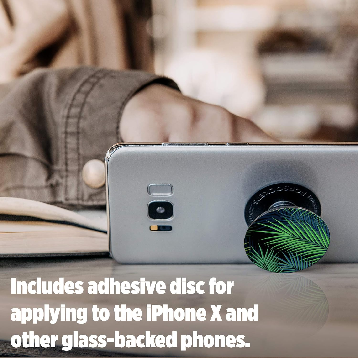 Popsockets: Collapsible Grip & Stand for Phones and Tablets - Midnight Palms - Multicolor image number 3