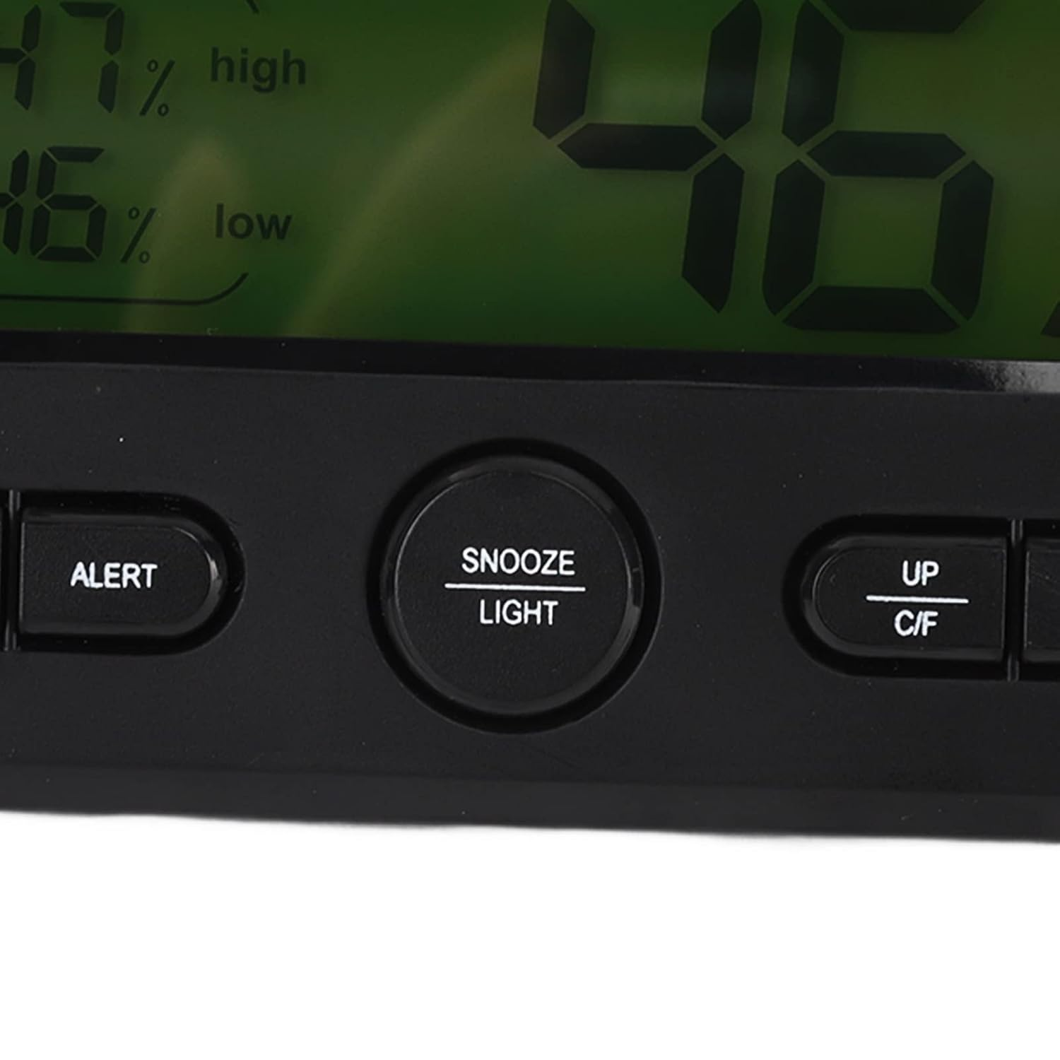 Digital Indoor with Color Screen Alarm - Accurate Temperature & Humidity for Home, Bedside Clock, (Black) image number 6