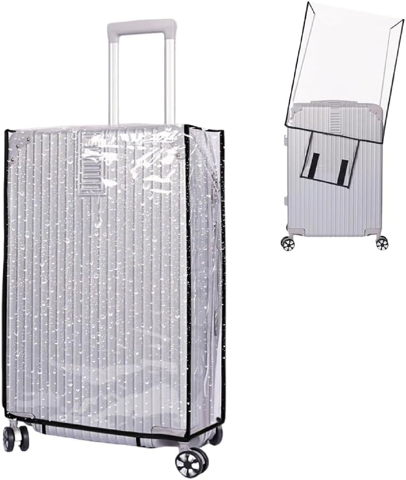 LMSNE Clear PVC Suitcase Cover Protector, Travel Luggage Cover for Wheeled Suitcase (26 Inches) image number 4
