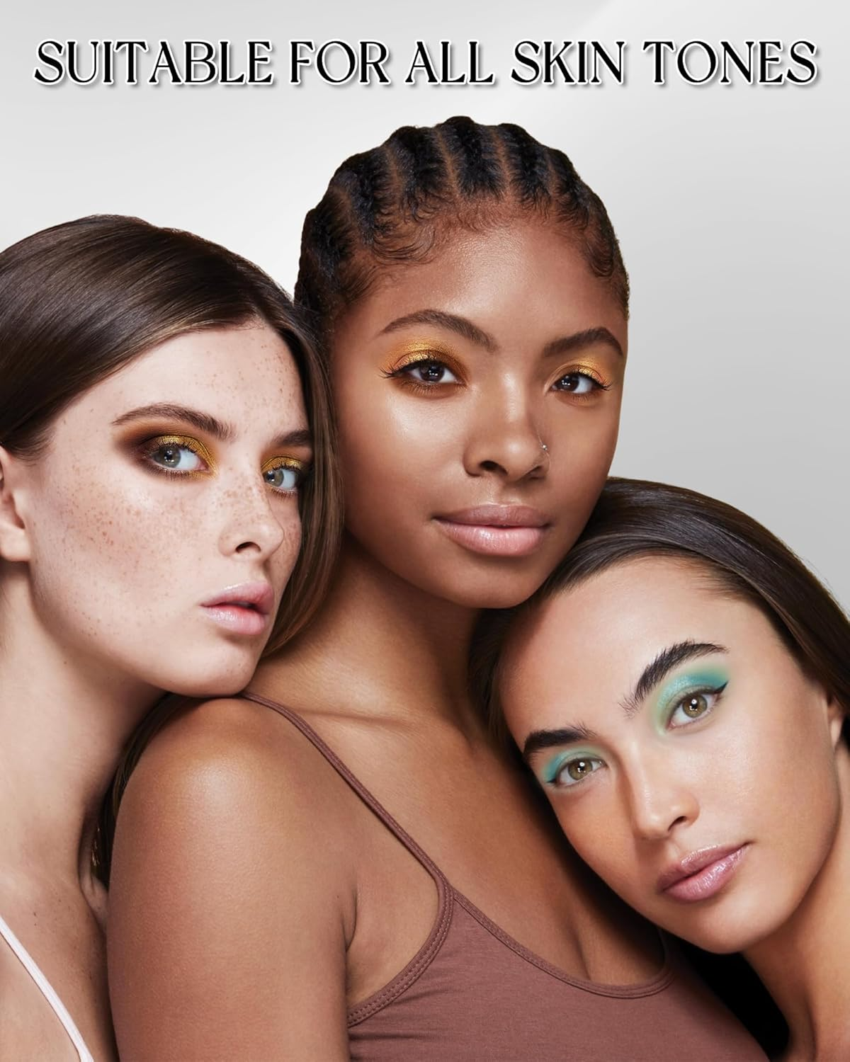 Matte Glitter Eyeshadow Palette, 2 Colours, Eyeshadow Brown, Waterproof and Durable, Highly Pigmented Metallic Shimmering Finish, Shimmer Eye Makeup for Make-Up, Girls and Women, 08 - 09 image number 3