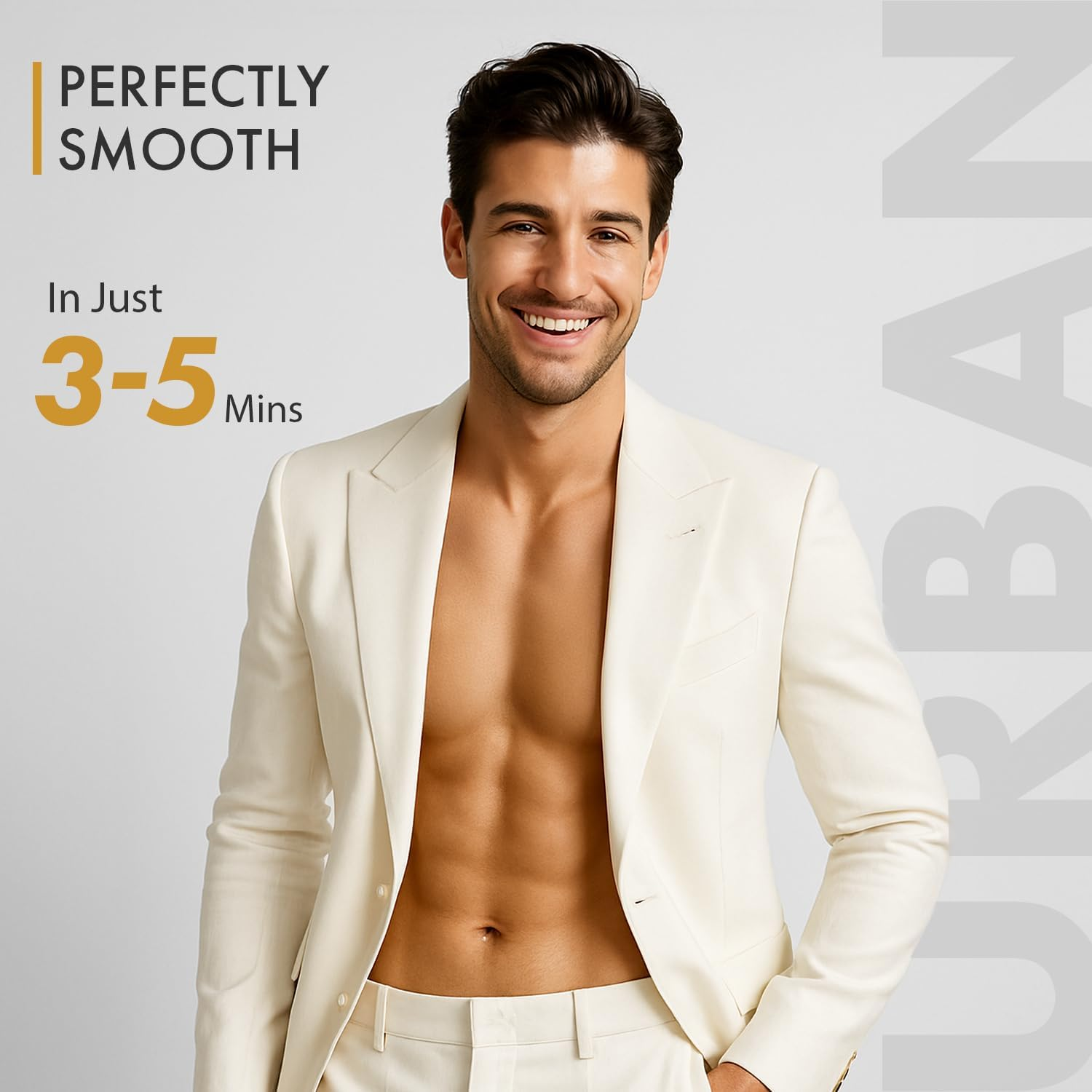 Urbangabru Hair Removal Cream Spray (6.76 Fl Oz) | Painless Body Hair Removal Spray for Chest| Back| Legs & under Arms (Aloe Vera) image number 3