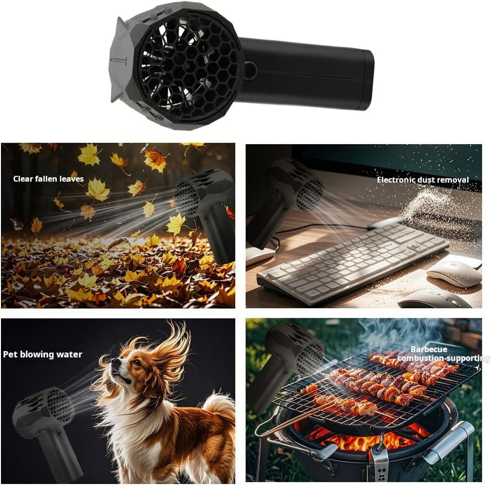 High-Speed Brushless Motor Blower with Lightweight Body Carbon Fiber Composite Easy to Carry Mini Size Hair Dryer Fan