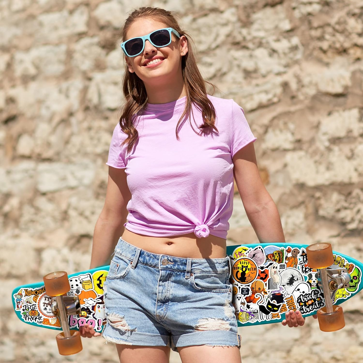 Bighan 100 Pcs Halloween Stickers Pumpkin Stickers for Kids and Adults, Halloween Horror Vinyl Stickers for Water Bottle Phone Laptop Stickers Halloween Party Decorations image number 4