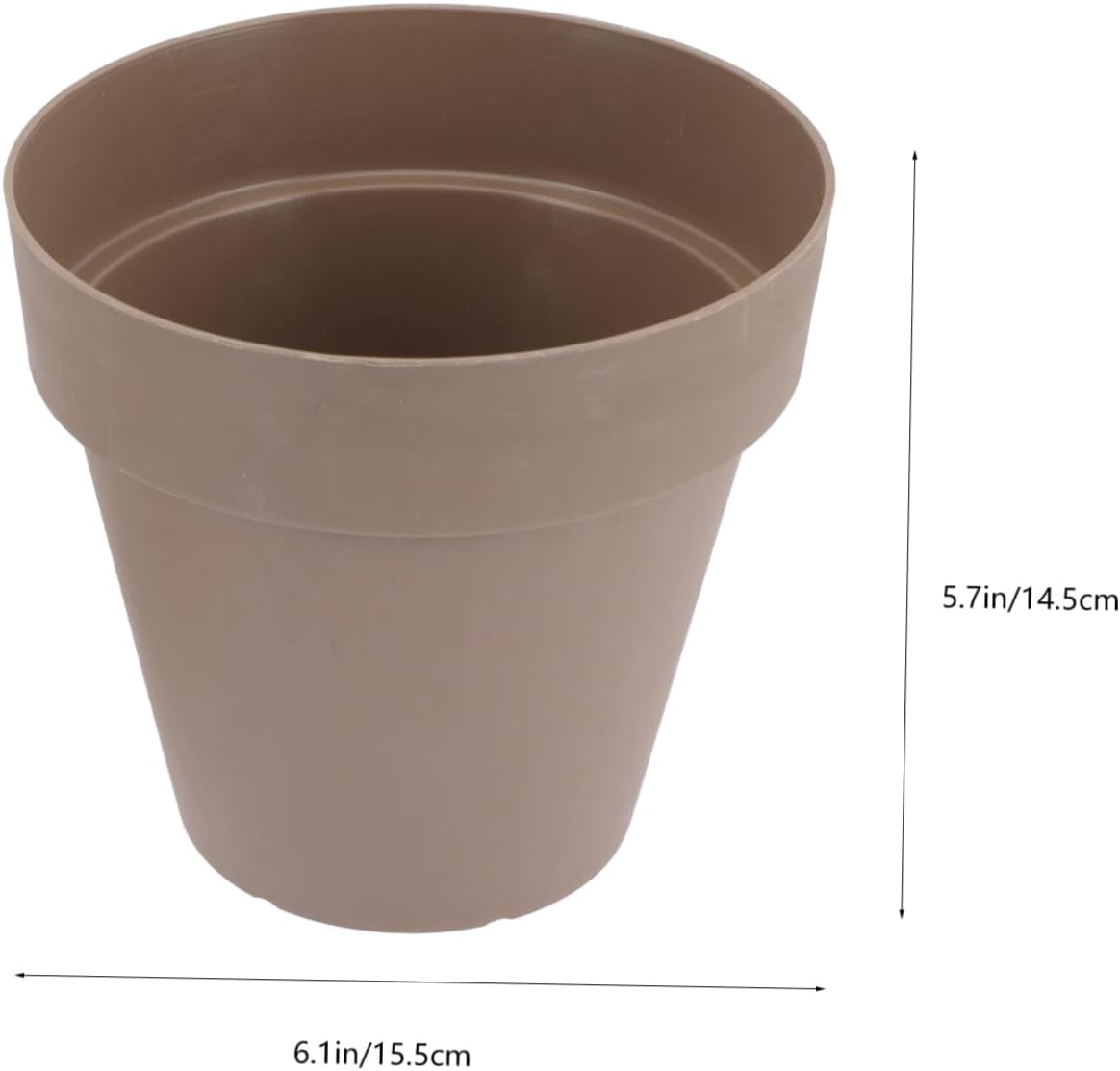 HIAKDOFT 6Sets Plastic Flower Pots Garden Supplies for Indoor Outdoor Elegant Plant Containers for Balcony Porch Home Office Saucer image number 2