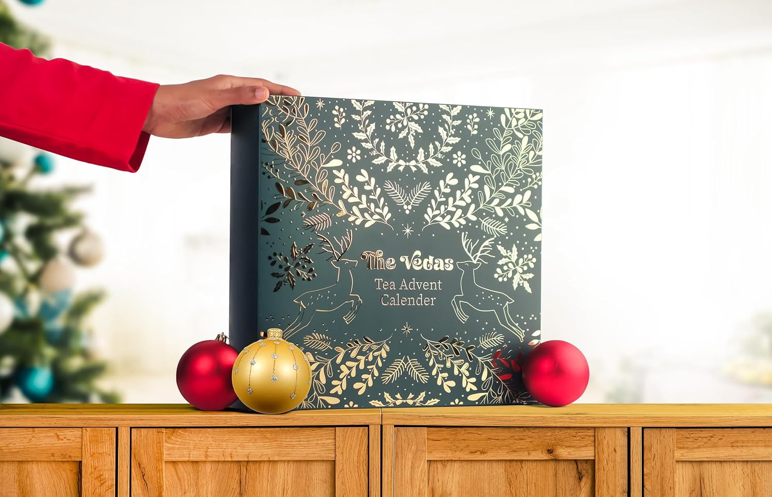 The Vedas Tea Advent Calendar Gift Set 2025 | 24 Unique Flavours | Handstitched Cotton Teabags | Advent Calendar for Adults | Tea Gift Sets image number 2