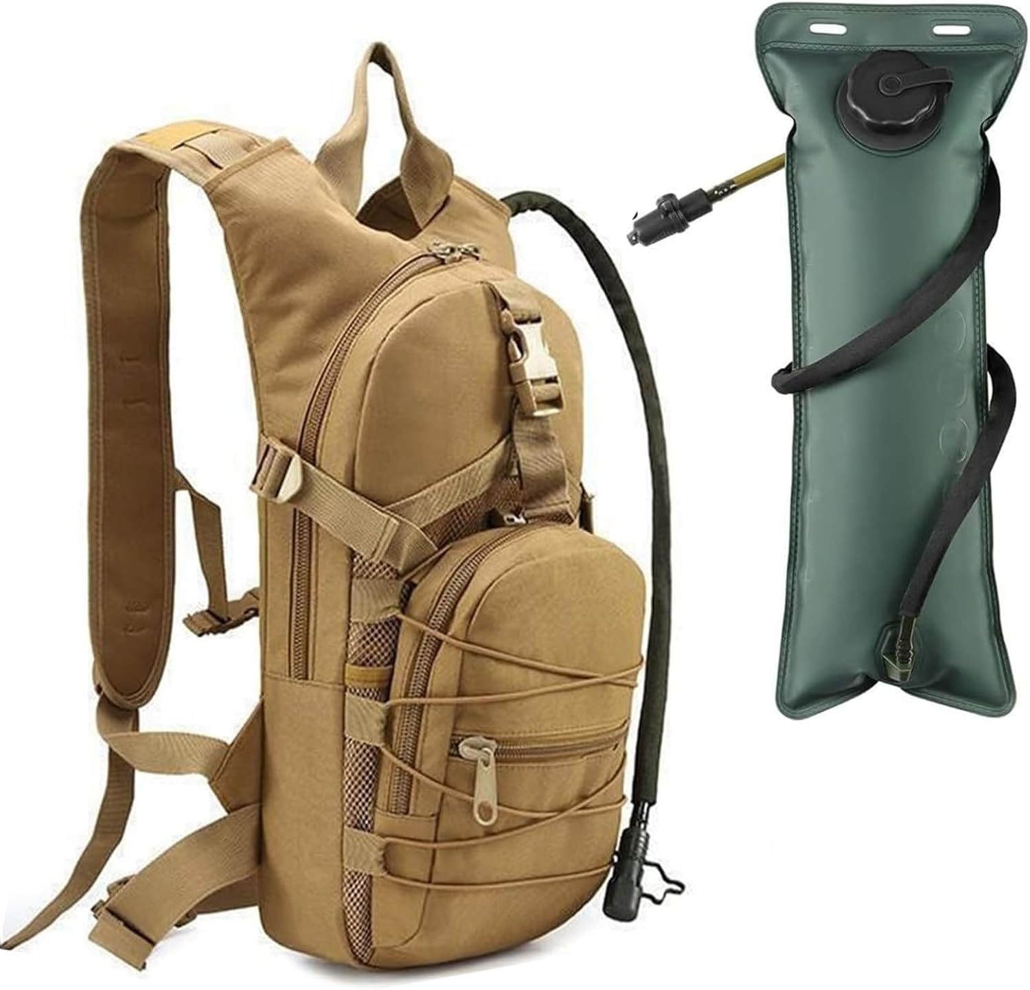 3L Water Bladder Bag Tactical Military Hiking Cycling Hydration Backpack Outdoor image number 3