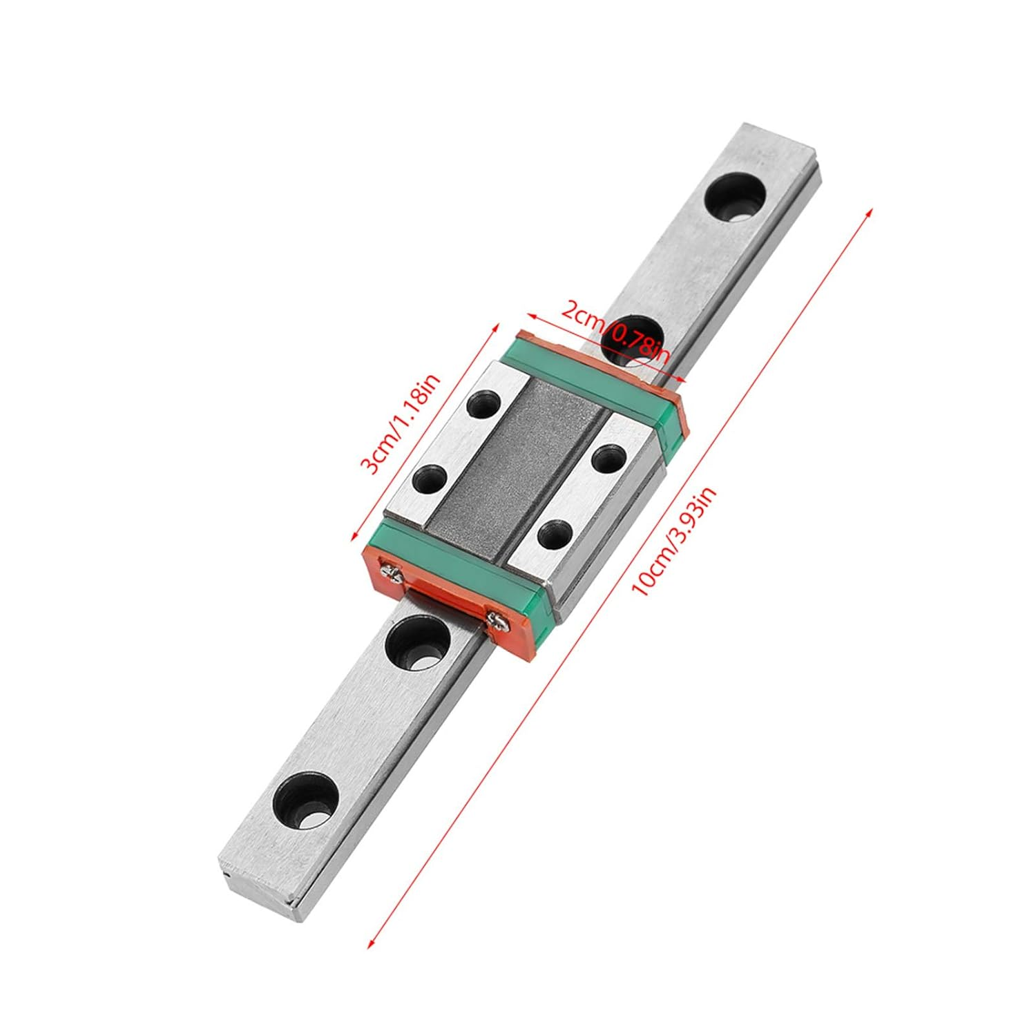 Viagasafamido 9Mm LML9B Miniature Linear Rail Guide, Slide Rail, Small Size & Low Weight, 4-Point Design for Automatic Devices, Storage Steel with Lubricating System (100) image number 4