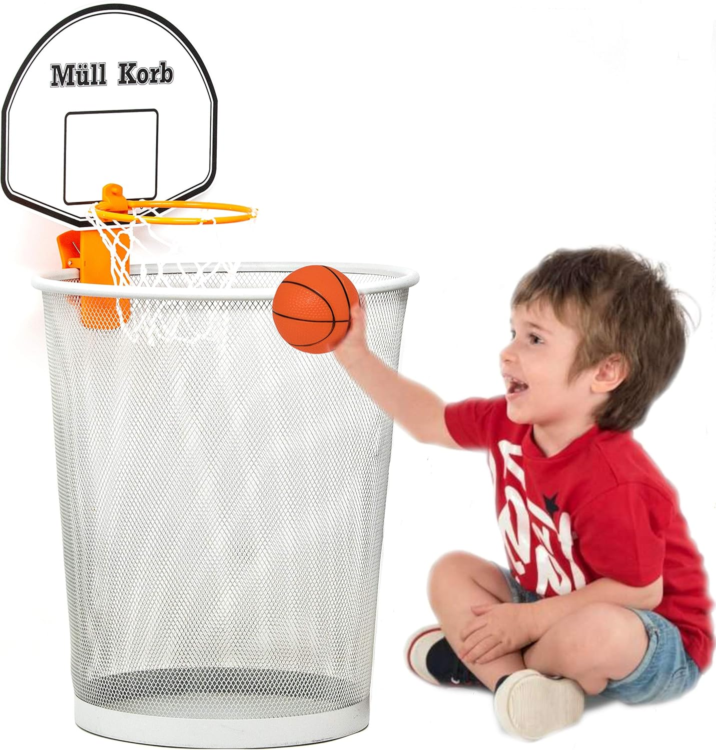 Krockazone. Mini Basketball Hoop for Trash Can Waste Paper Basket with Small Ball - Fun for Room, Door, Office, Home, Kids, Sports, Toys image number 2