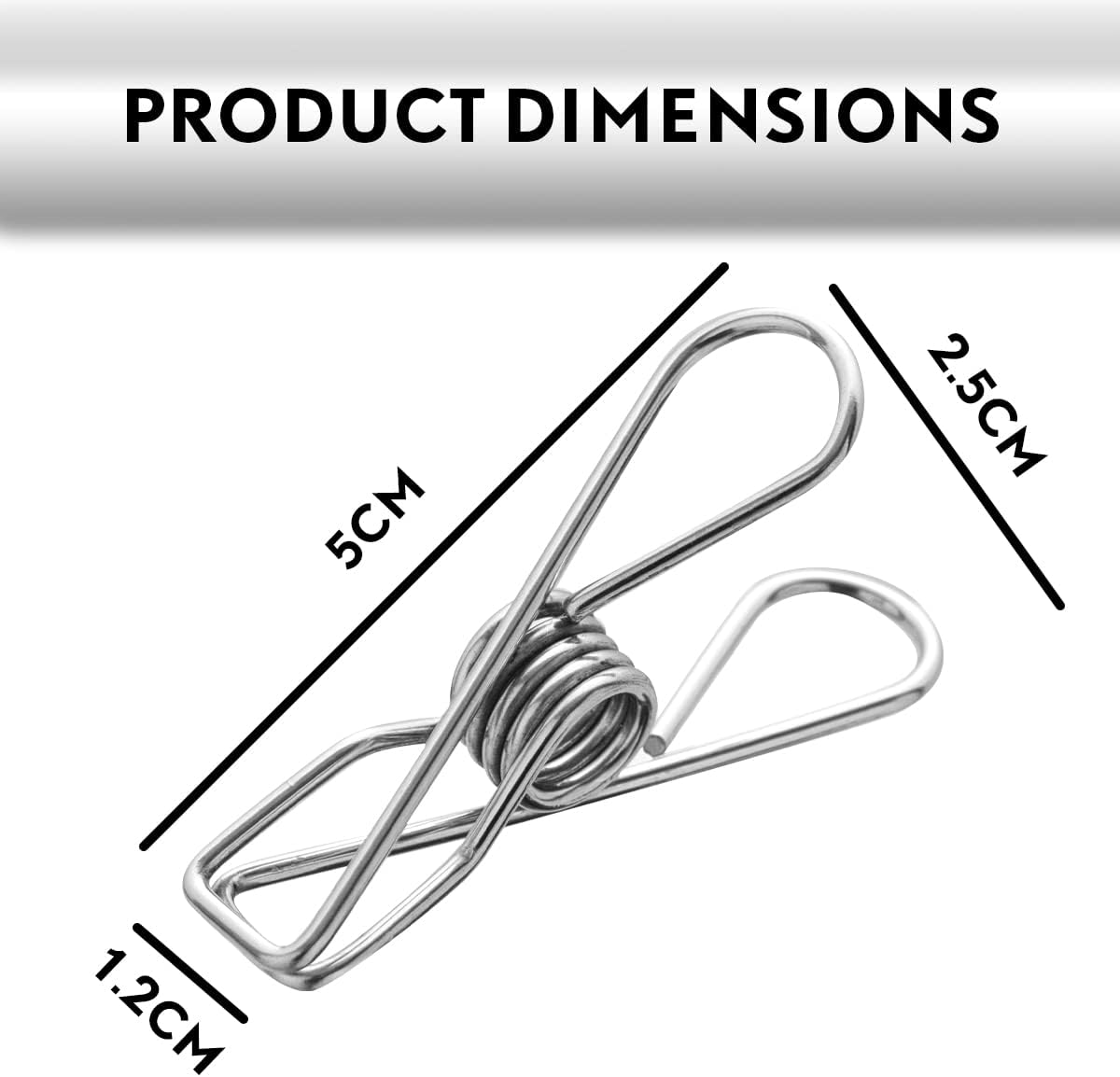 OKAM Stainless Steel Pegs - 70-Pack Stainless Steel Pegs Large - Strong & Sturdy Clips, Eco-Friendly Metal Clothes Pegs for Home Laundry and Craft Drying Peg, Pins or Clip Needs