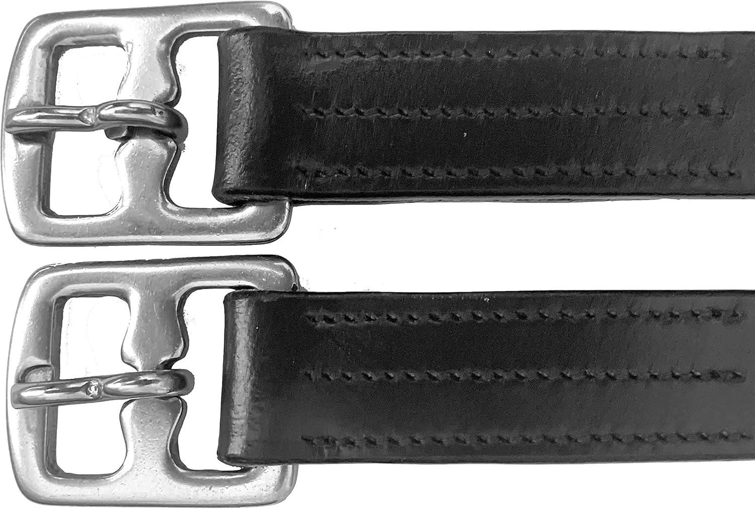 Majestic Ally Genuine Leather English Stirrup Leathers, Ideal for Schooling and Daily Use (Pack of 2) - Chestnut image number 3