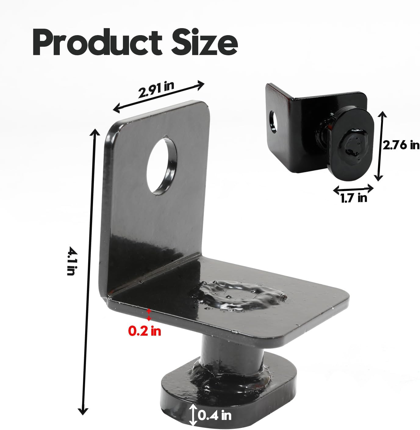 4 Pack Shipping Container Anchors, Shipping Containers Side Twist Lock, Shipping Container Tie Downs, Shipping Container Accessories for Anchoring to Rock Floor or Cement - Black image number 5