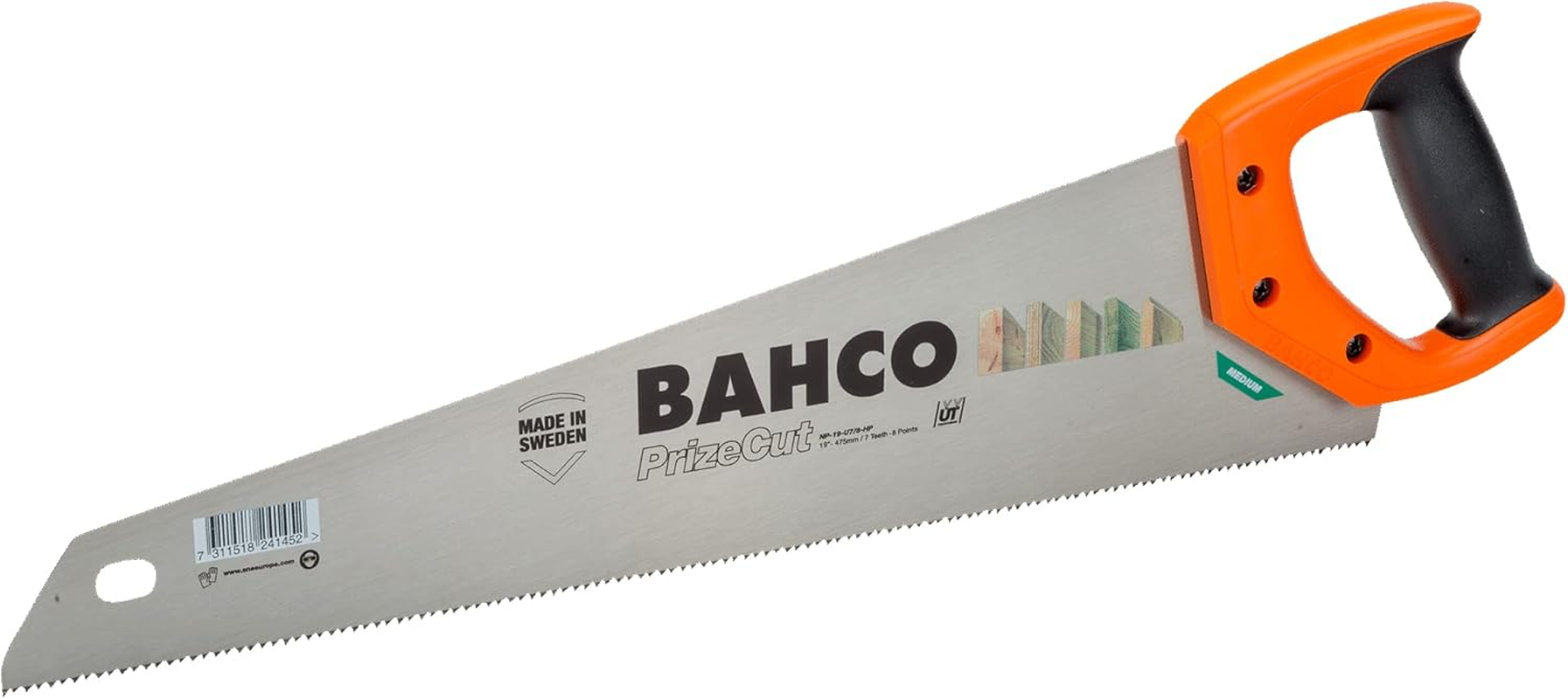 Bahco Prizecut Universal Hand Saws for Cutting Wood, 22-Inch Size, Multicolour