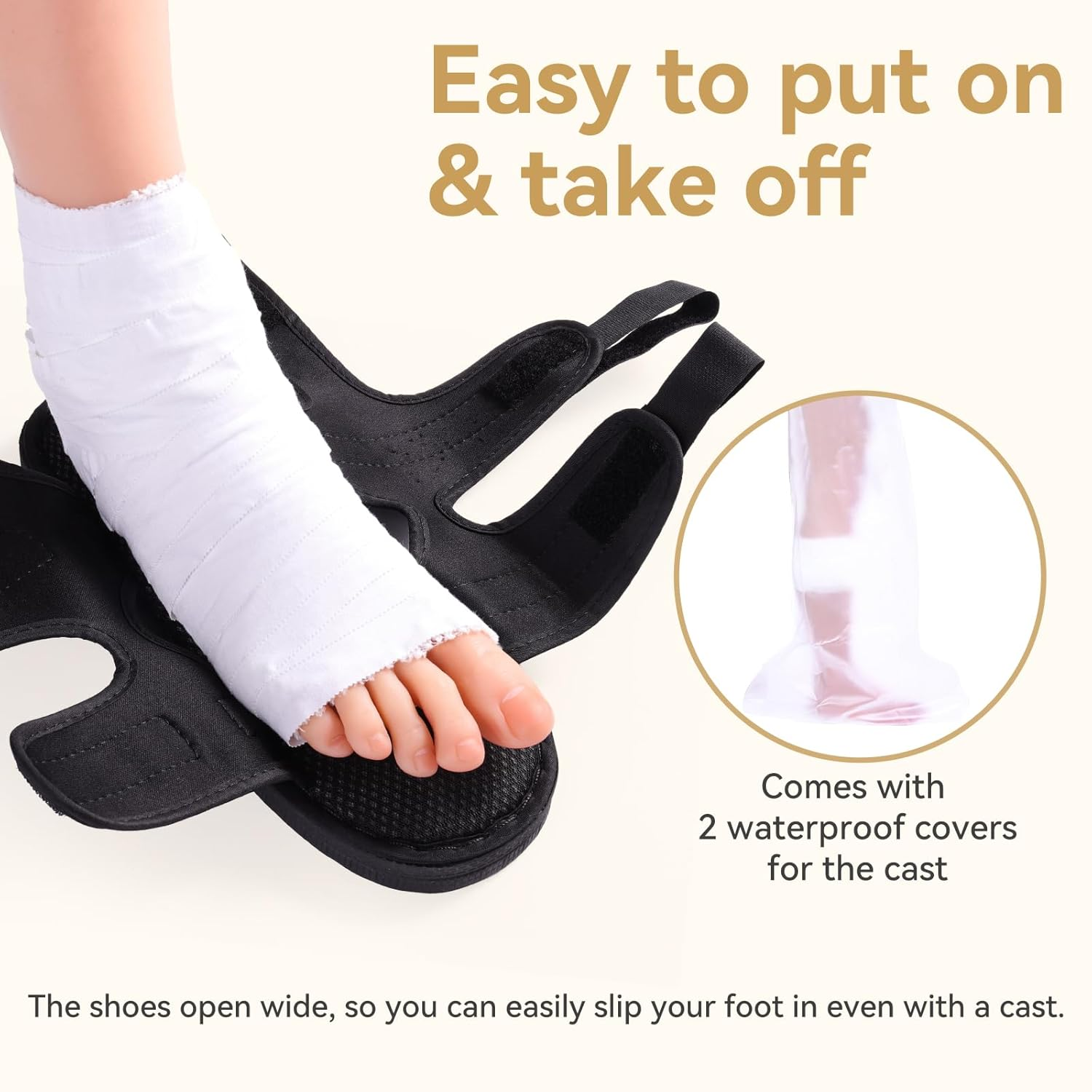 ENLUNTRA Post Op Recovery Shoe, Lightweight Medical Walking Shoe with Adjustable Strap for Post Surgery or Operation Support, Broken Foot, Injured Toes, Stress Fractures, Sprains, Bunions for Left or Right Foot, for Men or Women, 1 Pcs, L - A-M image number 5