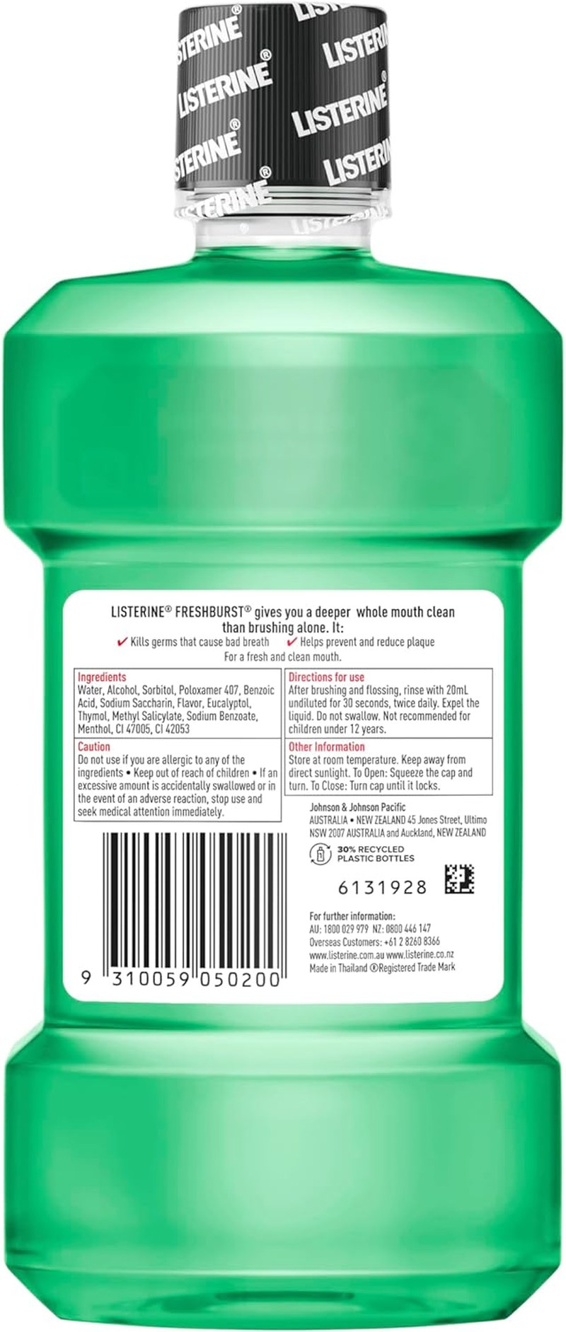 Listerine Freshburst Mouthwash 250Ml (Pack of 2) image number 2
