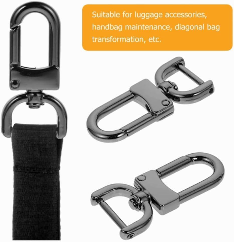 DACUAN 4Pcs Metal Bolt Snap Buckles D Ring Swivel Lobster Clasp Push Gate Snap Hooks Shoulder, Strap Clasp Clip for DIY Bag image number 1