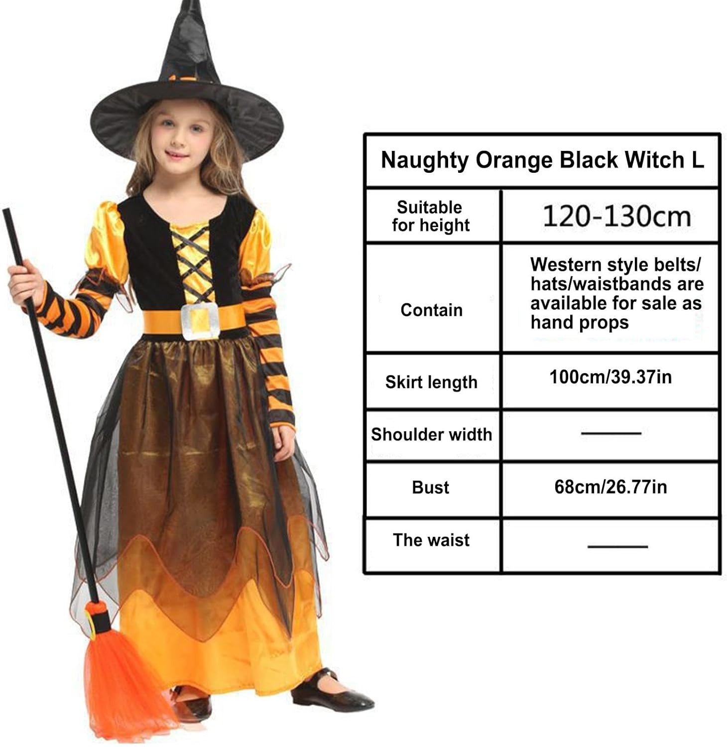 Kids Witch Costume | Cosplay Clothes Witch Costume | Gothic Halloween Cosplay Outfit, Queen Dress Cloth for Cosplay Party image number 5