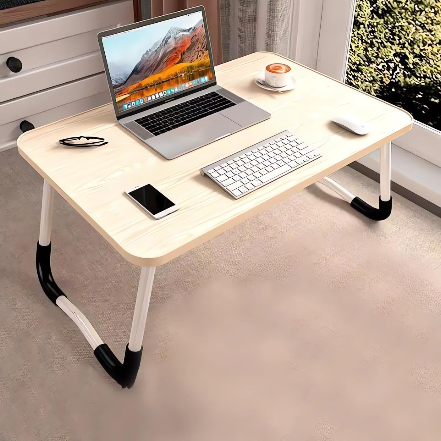 Laptop Desks, Bed Desks, Writing Desks, Portable Student Dormitory Desks (White)
